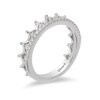 Thumbnail Image 2 of Enchanted Disney Princess 0.15 CT. T.W. Diamond Tiara Wedding Band in 14K White Gold