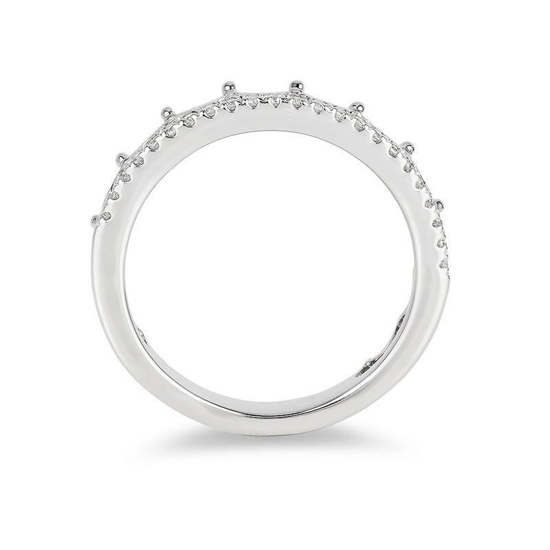 Enchanted Disney Princess 0.15 CT. T.W. Diamond Tiara Wedding Band 14K Gold