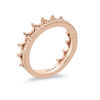 Thumbnail Image 1 of Enchanted Disney Princess 0.15 CT. T.W. Diamond Tiara Wedding Band in 14K Rose Gold