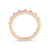 Thumbnail Image 2 of Enchanted Disney Princess 0.15 CT. T.W. Diamond Tiara Wedding Band in 14K Rose Gold