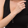 Thumbnail Image 2 of Lab-Created White Sapphire Three Stone Bolo Bracelet in Sterling Silver - 9.5"