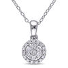 0.26 CT. T.W. Composite Diamond Frame Pendant in Sterling Silver