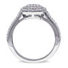 Thumbnail Image 2 of 0.47 CT. T.W. Composite Diamond Double Cushion Frame Ring in Sterling Silver