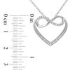 Thumbnail Image 2 of 0.06 CT. T.W. Diamond Infinity Heart Pendant in Sterling Silver