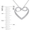 Thumbnail Image 3 of 0.06 CT. T.W. Diamond Infinity Heart Pendant in Sterling Silver
