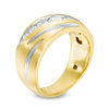 Thumbnail Image 1 of Men's 1.00 CT. T.W. Diamond Seven Stone Slant Ring in 10K Gold