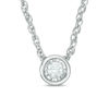 Thumbnail Image 0 of 0.10 CT. Diamond Solitaire Pendant in 10K White Gold