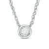Thumbnail Image 1 of 0.10 CT. Diamond Solitaire Pendant in 10K White Gold