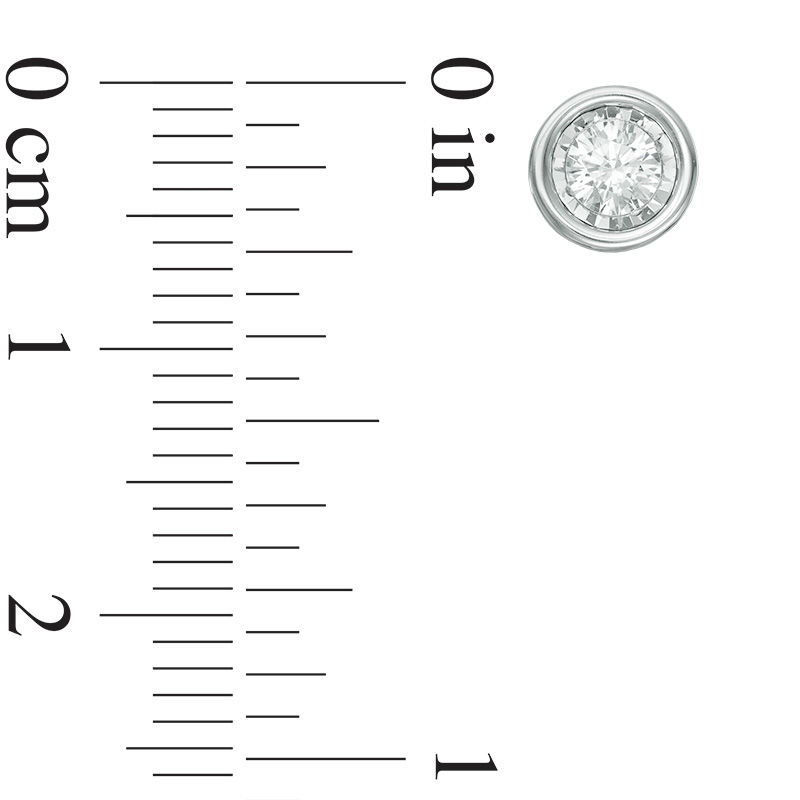 Main Image 2 of 0.30 CT. T.W. Diamond Solitaire Stud Earrings in 10K White Gold