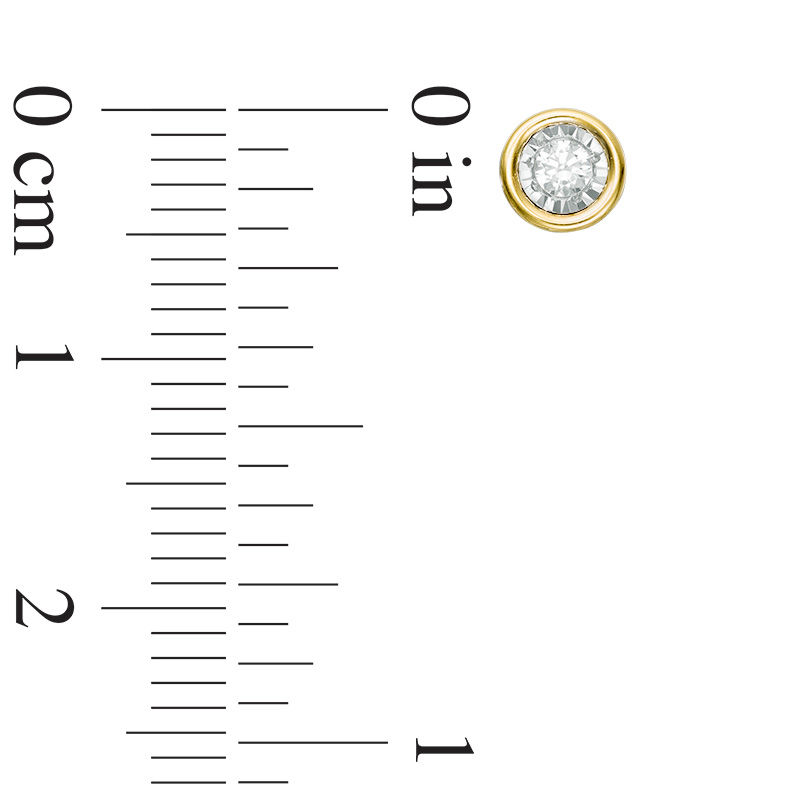 Main Image 2 of 0.10 CT. T.W. Diamond Solitaire Stud Earrings in 10K Gold
