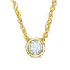 Thumbnail Image 0 of 0.10 CT. Diamond Solitaire Pendant in 10K Gold