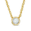 Thumbnail Image 1 of 0.10 CT. Diamond Solitaire Pendant in 10K Gold