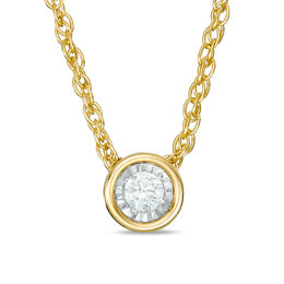 0.10 CT. Diamond Solitaire Pendant in 10K Gold