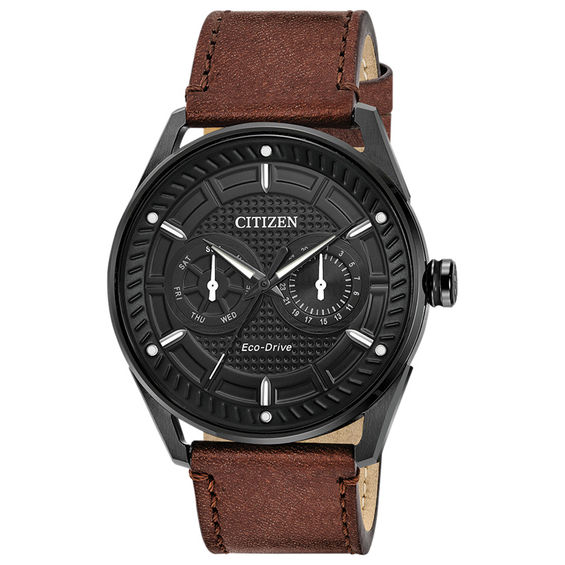 Men's Drive from Citizen Eco-Drive® Black IP Strap Watch with Black Dial (Model: BU4025-08E)