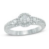 Thumbnail Image 0 of 0.50 CT. T.W. Diamond Frame and Edge Engagement Ring in 10K White Gold