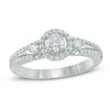 Thumbnail Image 1 of 0.50 CT. T.W. Diamond Frame and Edge Engagement Ring in 10K White Gold