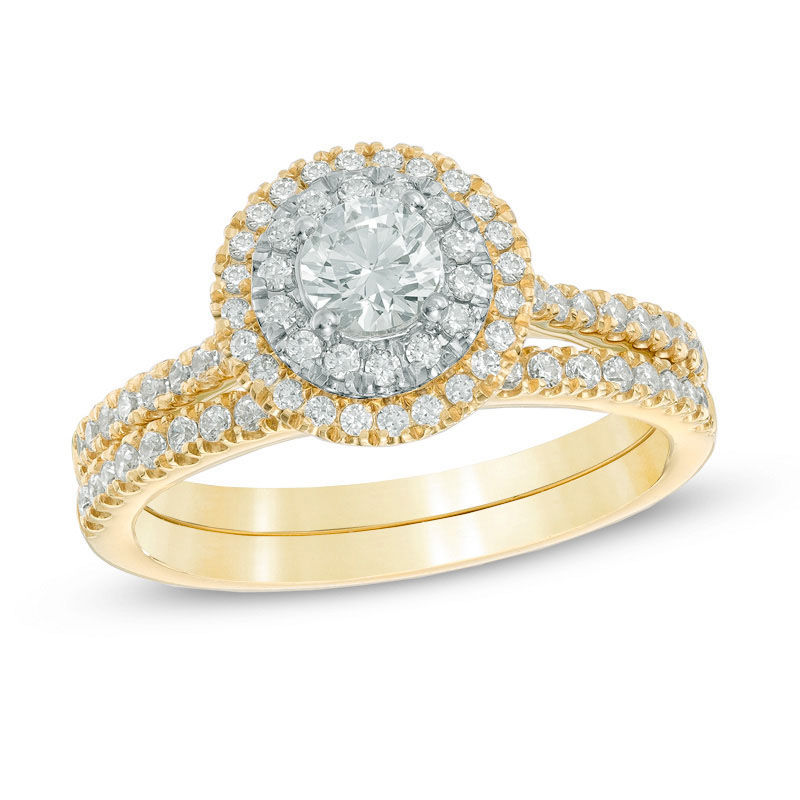 Celebration Ideal 0.70 CT. T.W. Certified Diamond Tri-Sides Vintage-Style Engagement Ring in 14K White Gold (I/I1)