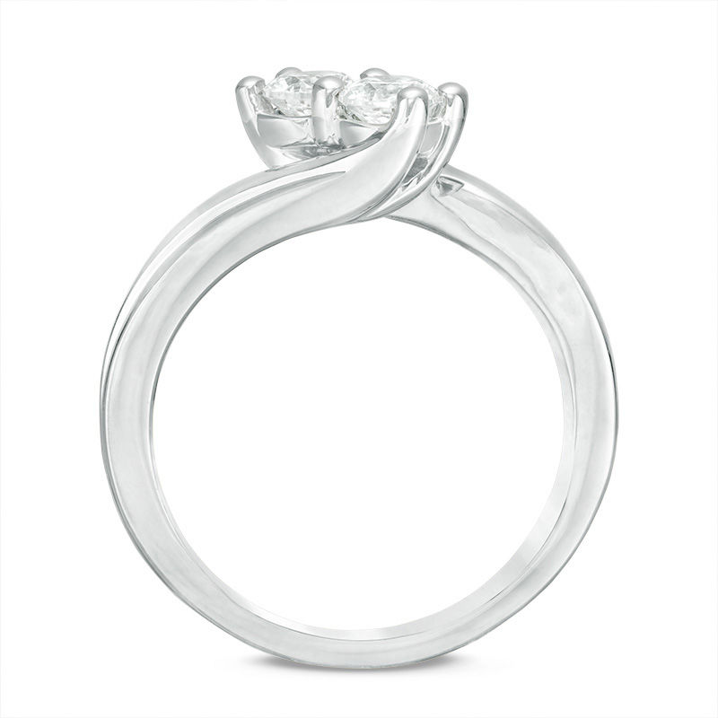 Ever Us™ CT. T.W. Two-Stone Diamond Bypass Ring in 14K Gold