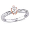Thumbnail Image 0 of Julianna B™ 0.46 CT. T.W. Marquise Diamond Petal Frame Engagement Ring in 14K Two-Tone Gold