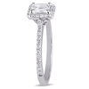 Thumbnail Image 2 of Julianna B™ 0.75 CT. T.W. Emerald-Cut Diamond Frame Engagement Ring in 14K White Gold