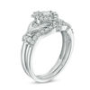 Thumbnail Image 2 of 0.45 CT. T.W. Diamond Claddagh Bridal Set in 10K White Gold