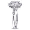 Thumbnail Image 1 of Oval White Topaz and Diamond Accent Frame Ring in 14K White Gold