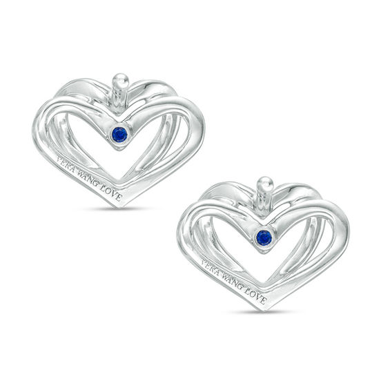 The Kindred Heart from Vera Wang Love Collection 0.09 CT. T.W. Diamond Mini Stud Earrings in Sterling Silver