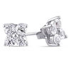 Thumbnail Image 0 of Lab-Created White Sapphire Quad Stud Earrings in 10K White Gold