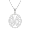 Thumbnail Image 1 of Monogram Oval Pendant in Sterling Silver (3 Initials)