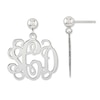 Thumbnail Image 1 of Monogram Drop Earrings in Sterling Silver (3 Initials)