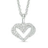 The Kindred Heart from Vera Wang Love Collection 0.09 CT. T.W. Diamond Mini Pendant in Sterling Silver - 19"