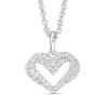 Thumbnail Image 0 of The Kindred Heart from Vera Wang Love Collection 0.09 CT. T.W. Diamond Mini Pendant in Sterling Silver - 19"