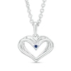 Thumbnail Image 1 of The Kindred Heart from Vera Wang Love Collection 0.09 CT. T.W. Diamond Mini Pendant in Sterling Silver - 19"