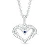 Thumbnail Image 2 of The Kindred Heart from Vera Wang Love Collection 0.09 CT. T.W. Diamond Mini Pendant in Sterling Silver - 19"