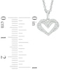 Thumbnail Image 3 of The Kindred Heart from Vera Wang Love Collection 0.09 CT. T.W. Diamond Mini Pendant in Sterling Silver - 19"