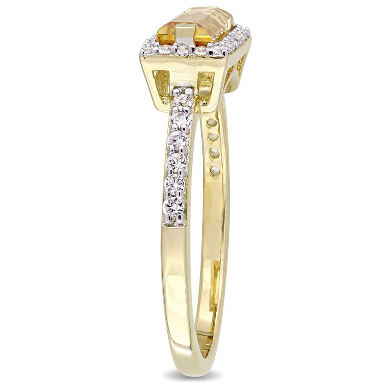 Sideways clearance baguette ring