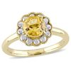 Thumbnail Image 0 of 6.5mm Citrine Flower Vintage-Style Ring in 10K Gold