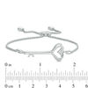 Vera Wang Love Collection 0.07 CT. T.W. Diamond Heart-Top Key Bolo Bracelet in Sterling Silver - 8.5"