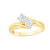 Thumbnail Image 1 of Ever Us™ 0.62 CT. T.W. Two-Stone Diamond Bypass Ring in 14K Gold