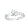 Thumbnail Image 0 of Ever Us™ 0.32 CT. T.W. Two-Stone Diamond Bypass Ring in 14K White Gold