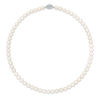 Thumbnail Image 1 of Vera Wang Love Collection 6.5 - 7.0mm Cultured Freshwater Pearl 0.07 CT. T.W. Diamond Strand Necklace in Sterling Silver