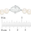 Vera Wang Love Collection 6.5 - 7.0mm Cultured Freshwater Pearl 0.07 CT. T.W. Diamond Strand Necklace in Sterling Silver