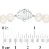 Thumbnail Image 4 of Vera Wang Love Collection 6.5-7.0mm Freshwater Cultured Pearl 0.07 CT. T.W. Diamond Strand Necklace in Sterling Silver