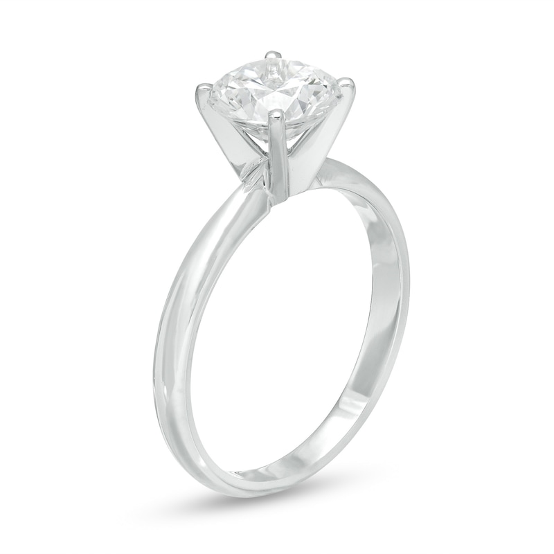 Main Image 3 of 1.50 CT. Certified Diamond Solitaire Engagement Ring in 14K White Gold (J/I3)