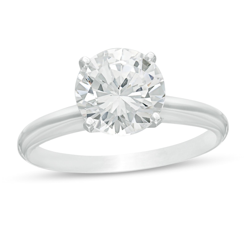 Main Image 1 of 2.00 CT. Certified Diamond Solitaire Engagement Ring in 14K White Gold (J/I3)