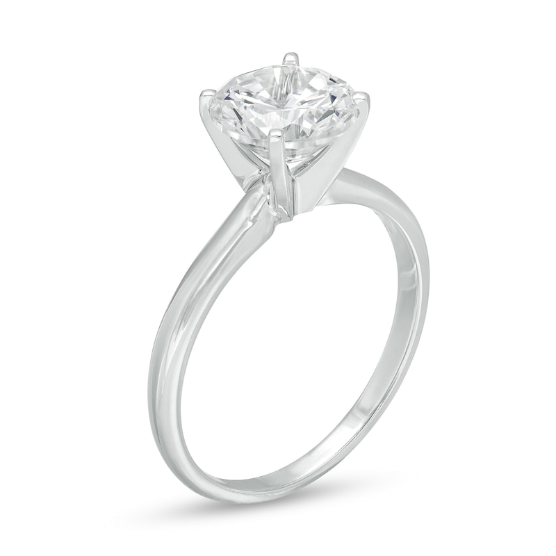 Main Image 3 of 2.00 CT. Certified Diamond Solitaire Engagement Ring in 14K White Gold (J/I3)