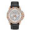 Thumbnail Image 1 of Men's Bulova Crystal Accent Rose-Tone Strap Watch with Silver-Tone Dial  (Model: 98C126)