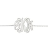 Thumbnail Image 1 of Scroll Monogram Bracelet in Sterling Silver (3 Initials) - 7.5"