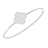 Thumbnail Image 1 of Clover Scroll Monogram Slip-On Bangle in Sterling Silver (3 Initials)