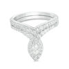 Thumbnail Image 1 of 0.70 CT. T.W. Marquise Diamond Frame Bridal Set in 10K White Gold